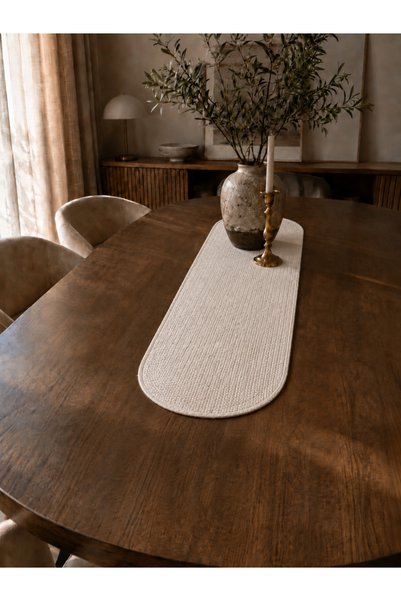 Efuliz Home Runner and 6-Piece Plate Set, 7 Piece Dowry Set, American Service Set