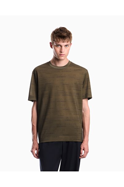 Emporio Armani Men's Cotton Jersey Fabric Regular Fit Logo Signature Short Sl...