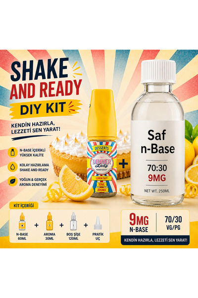 DIY Dinner Lady Lemon Tart 30ML + 9m.g 250 ML Nbase KIT