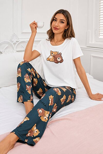 New Night Bear Kadın Pijama Takımı