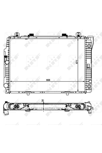 NRF Radiator Racire Motor MERCEDES-BENZ 124/S-CLASS