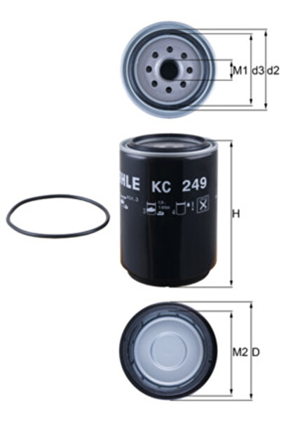 MAHLE Filtru Combustibil Daf 75 Cf 85 Cf 65 Cf 75 Cf 85 Xf 105 Xf 106 Xf 95 M...