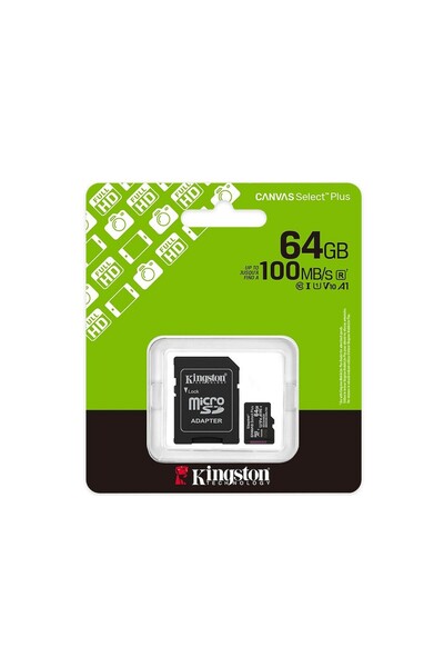 Kingston Canvas Select microSDXC Κλάση Ταχύτητας 10 SDCS/64GB