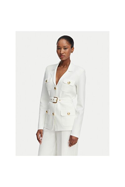 Elisabetta Franchi Jachetă de damă MK10B62E2 Crem