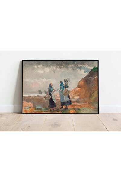 Pegziz Winslow Homer Trei Fete Pescar, Tablou Tynemouth |   Poster artistic î...