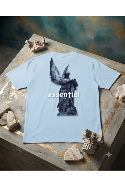 KOZİA OUTDOORS Women'S/Men's Unisex Essential Sculpture Printed Crew Neck Ove...