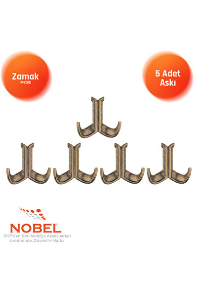 Nobel Marmaris Lüks Askı, Metal, Vestiyer Askı, 85 gr, Dolap Askılık, Duvar A...