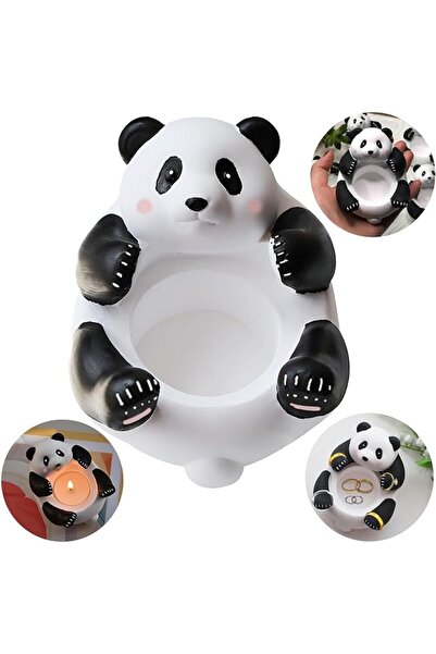 Arabest Tea Light Candle Holder, Adorable Panda Candle Holder, Ring Holder, D...