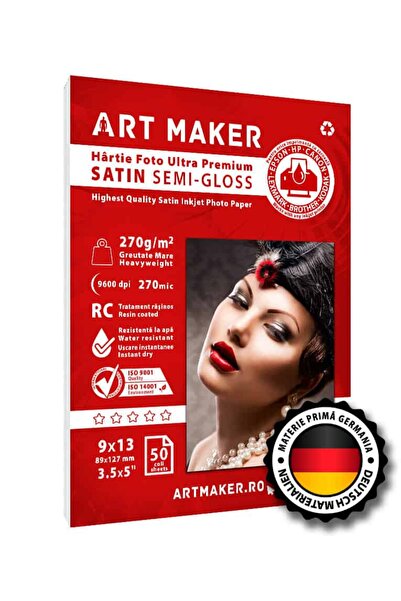 Art Maker Hartie foto SATIN, 270g/mp, rc, 9×13 cm, 50 coli
