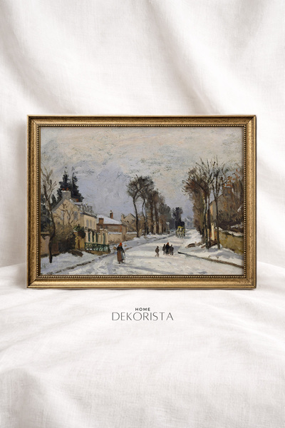 HOME DEKORİSTA Vintage πίνακας με κορνίζα χωρίς γυαλί, ζωγραφική τοπίων, καλλ...