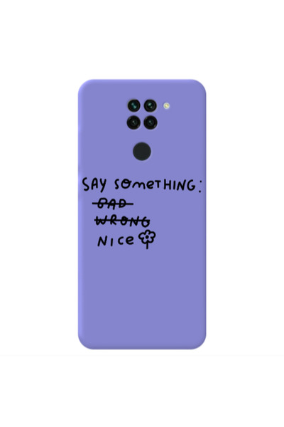 Other Xiaomi Redmi Note 9 Say Something Purple Colored Silicone TPU Θήκη