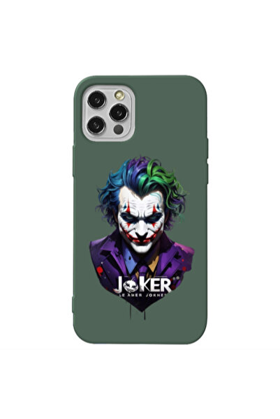 Other Apple iPhone 12 Pro Le amer Joker Dark Green Colored Silicone TPU Θήκη