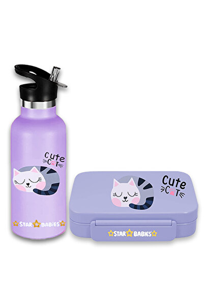 STAR BABiES - Lunch Box with 4 Compartments, BPA Free, Leak-Proof with Stainl...