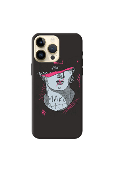 Other Apple iPhone 13 Pro Max Make art Black Colored Silicone TPU Θήκη