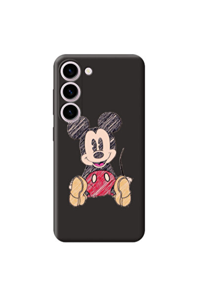 Other Samsung S23 Mickey mouse 2 Black Colored Silicone TPU Θήκη