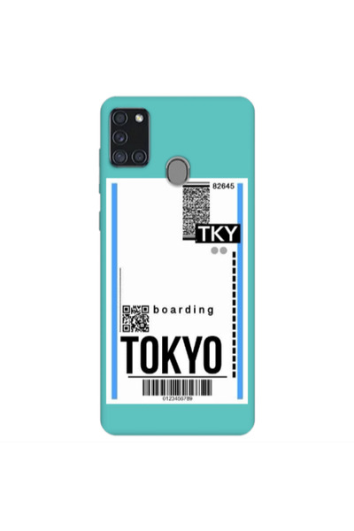 Other Samsung A21S Tokyo Boarding Turquoise Colored Silicone TPU Θήκη