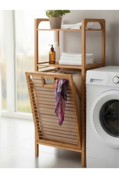 MAYAHOME CONCEPT BAMBU ÇAMAŞIR SEPETİ 40X30X95,5 CM