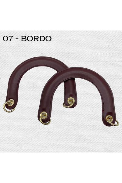 Oxford İplik Dyor Bag Handle with Faux Leather Ring 07 Claret Red
