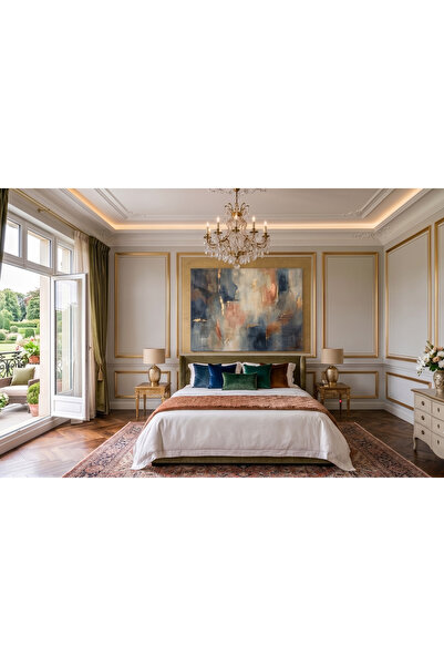 walliva Tasarım Sessiz Uyum Çerçevesiz Minimalist Lüks Salon Tablosu Yatak Od...