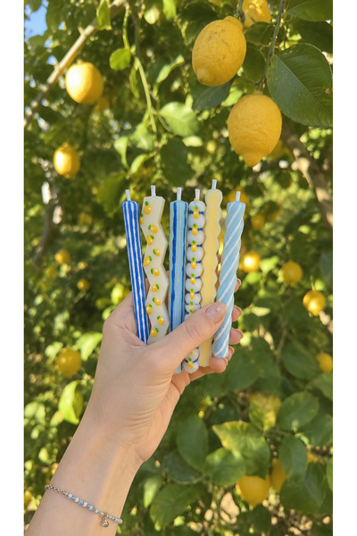 Nesce Atelier Limon Kokulu 6'lı Mum Set