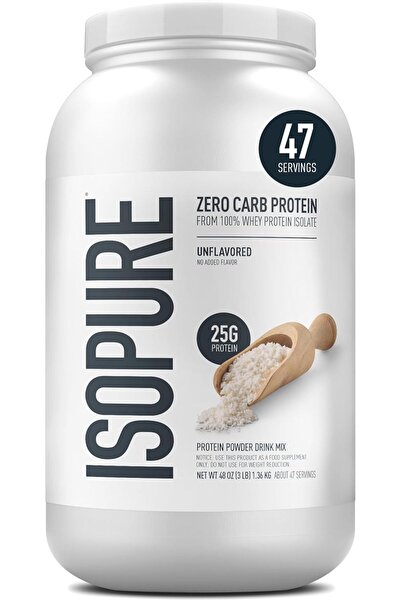 Isopure Unflavored Protein, 25g Whey Isolate, with Vitamin C & Zinc for Immun...