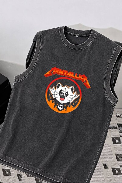 Minga London Μπλουζάκι με στάμπα Metallica, πλενόμενο, με λαιμόκοψη ποδηλάτου