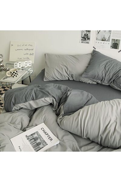UCHUANG Duvet Cover Set King Size 4 Pcs, Include 1 Quilt Cover 220 x 240cm & ...