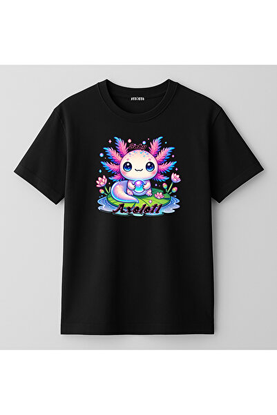 BLITZIST Axolotl Cute Sea Creature Design Printed Kids T-Shirt (4-13 Years)