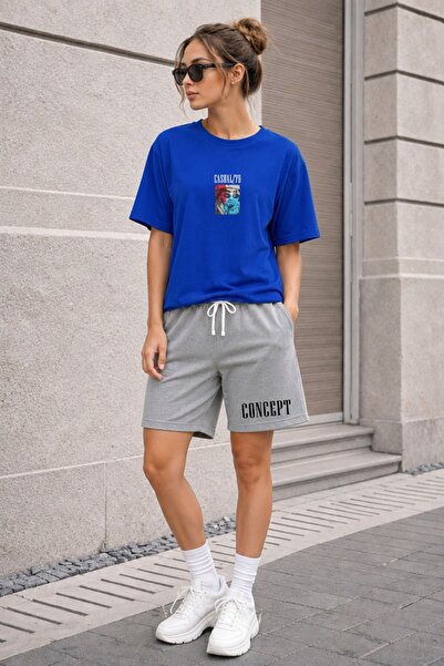 orwen life est. 2022 Unisex Casual Oversize T-Shirt & Shorts Set Concept Printed