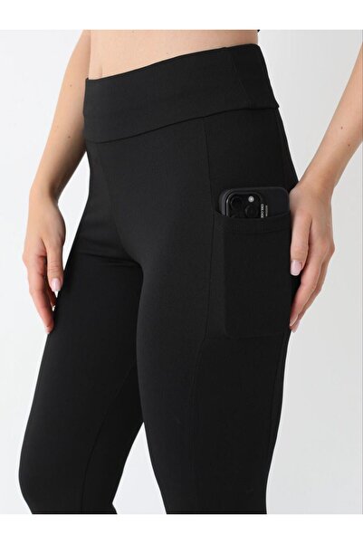 Ryam Mooda Women's High Waist Capri Leggings with Pocket Detail - Stretchy Sp...