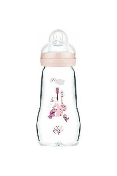 MAM Γυάλινο Μπιμπερό Feel Good Forest με Θηλή Σιλικόνης 260ml για 2+