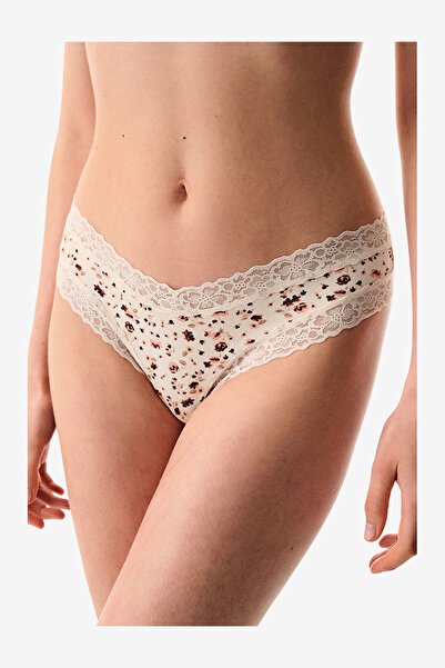 Penti Women Comfy Cotton Brazilian Cream/Pink Briefs