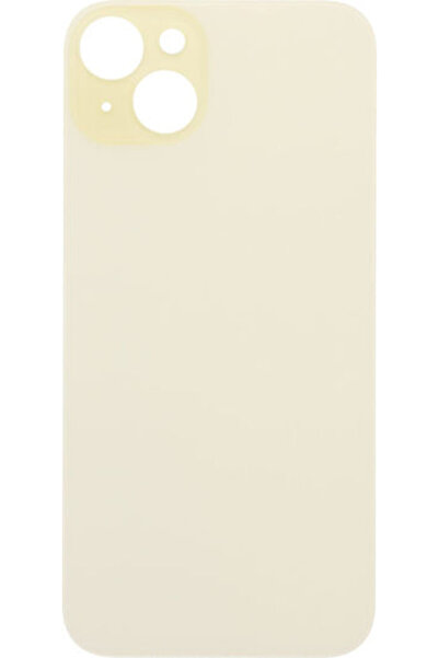 OEM Apple iPhone 15 Plus Κόλλα Πόρτας Μπαταρίας Μεγάλη Οπή Κίτρινο Λογότυπο