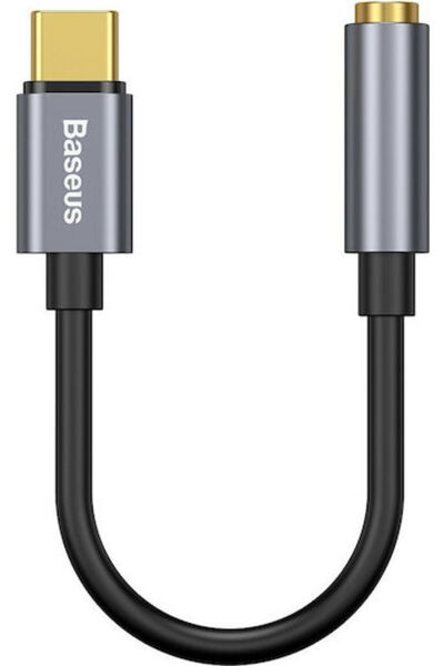 Baseus L54 Μετατροπέας USB-C αρσενικό σε 3.5mm θηλυκό Γκρι 1 τεμάχιο
