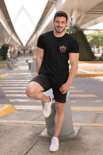 ZOKAWEAR تي شيرت بطبعة رمز الذئب الرمادي في تركيا وعلم الذئب التركي بنسبة 100...