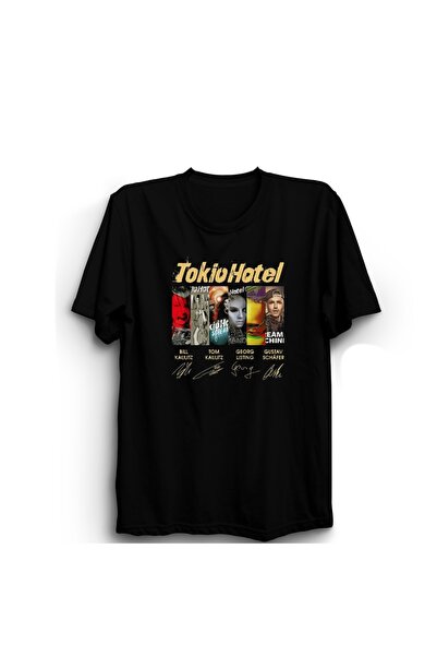 ZOKAWEAR تي شيرت Tokio Hotel، الألبومات والتوقيعات، فرقة موسيقى الروك المعدنية