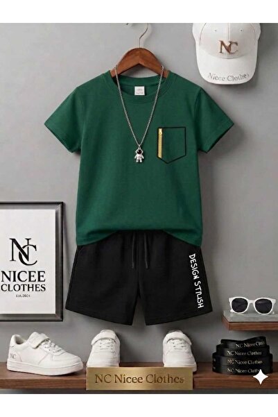 NC Nicee Clothes LETNJA DEČJA MAJICA I KRATKE HLAČE UNISEKS (SA ŠTAMPOM I MAL...