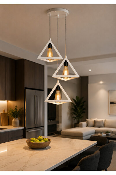 Grecia Modern Triple E27 Chandelier Metal Finish Decorative Ceiling Lamp