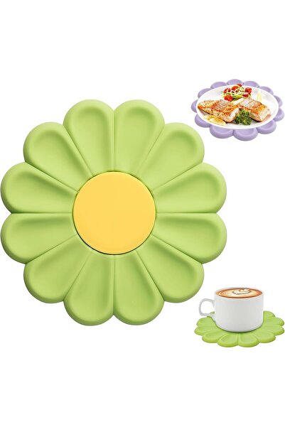 Arabest Daisy Silicone Trivet,6.7inch Heat-Resistant Mat,Multi-Use Non-Slip C...