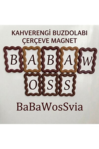 BaBaWoSs Buzdolabı Magnet KAHVERENGİ Çerçeve Figürlü Yüksek Kaliteli Baskı 1 ...