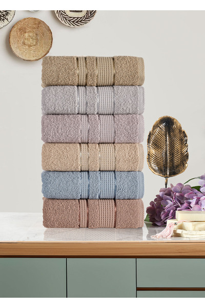 Erm Çarşı 6-Pack Softy V3 Cotton Hand and Face Towels 50X85 cm |   Extra Soft...