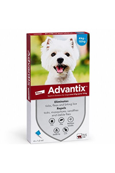 Advantix Spot-On for Dogs 4–10kg | Flea & Tick Treatment | 4 x 1ml