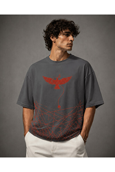 Nulivez Palestine Peace Themed Dove Printed Oversize Unisex T-Shirt – Freedom...