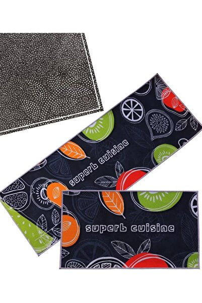 TOSHIONICS 2-in-1 Multipurpose Memory Foam Carpet Kitchen Runner Set (Pack of...