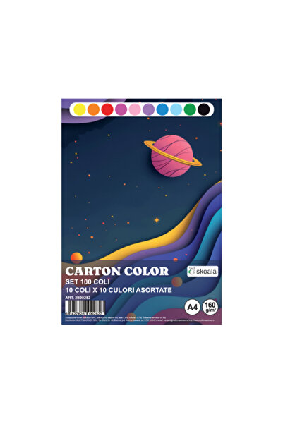 sKoala Set de carton colorat A4, 10 culori, 100 coli, 2800282