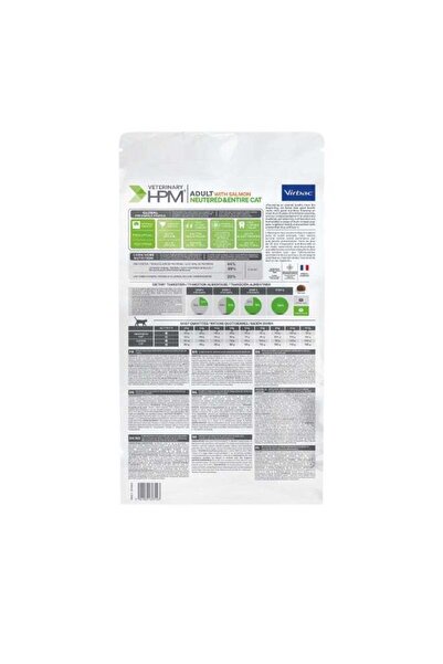 Virbac Veterinary HPM Adult Dry Cat Food for Neutered & Entire Cats with Salmon 12kg From Varmacy