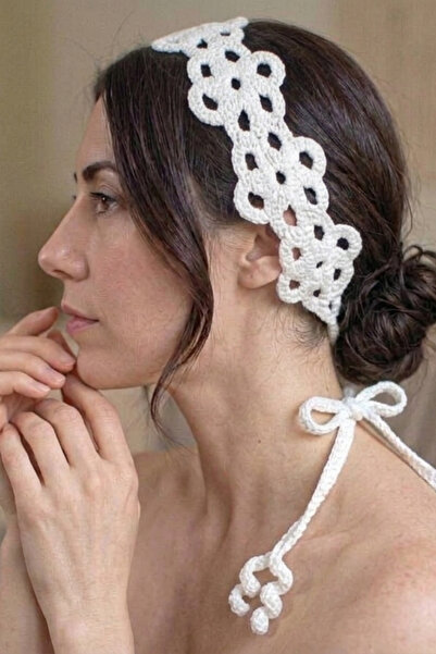Kadın Çiçek Motifli Bağlamalı Yazlık Bandana Bohem Saç Bandanası Plaj Günlük Kullanım