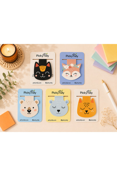 PickyTidy Special Magnetic Bookmarks Cute Animals Set of 5