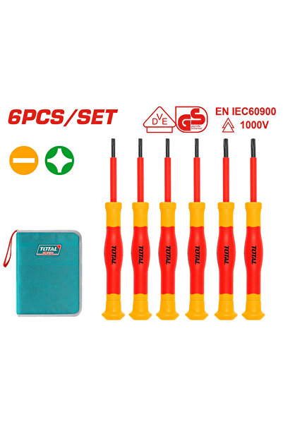 TOTAL 6-Piece Insulated Screwdriver Set Thkipsd0601 Total