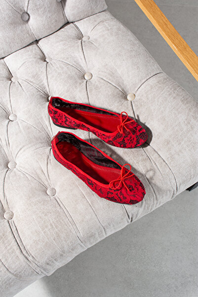 DUXAL SHOES Anissa Women's Lace Bow Ballerinas
